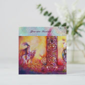 INVITATION JARDIN DES OMBRES PERDUES - CHEVALIER ET CHEVAL (Debout devant)