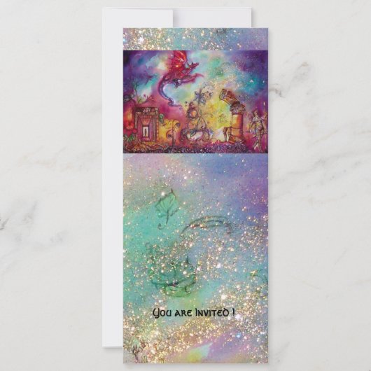 INVITATION JARDIN DES OMBRES PERDUES - DRAGON ROUGE VOL (Devant)