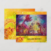 INVITATION JARDIN DES OMBRES PERDUES - DRAGON ROUGE VOL (Devant / Derrière)