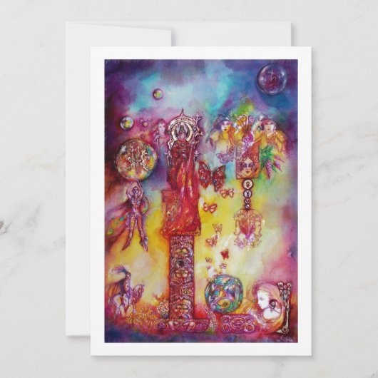 Invitation JARDIN DES OMBRES PERDUES Fées,Papillons Pinkik (Devant)