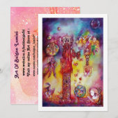 Invitation JARDIN DES OMBRES PERDUES Fées,Papillons Pinkik (Devant / Derrière)