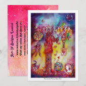 Invitation JARDIN DES OMBRES PERDUES FÉES,PAPILLONS Rose (Devant / Derrière)