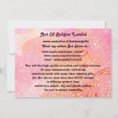 Invitation JARDIN DES OMBRES PERDUES Fées,Papillons Rose (Dos)