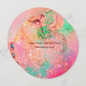 INVITATION JARDIN DES OMBRES PERDUES / MONOGRAMME PAPILLON (Devant / Derrière)