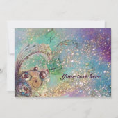 Invitation JARDIN DES OMBRES PERDUES, PAPILLON MAGIQUE Bleu V (Dos)