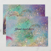 Invitation JARDIN DES OMBRES PERDUES, PAPILLON MAGIQUE Bleu V (Devant / Derrière)