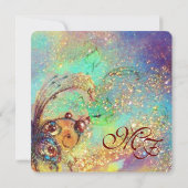 INVITATION JARDIN DES OMBRES PERDUES PAPILLON ROSE MONOGRAMME (Dos)