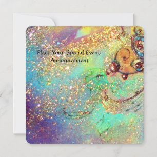 INVITATION JARDIN DES OMBRES PERDUES PAPILLON ROSE MONOGRAMME