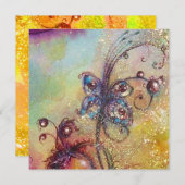 Invitation JARDIN DES OMBRES PERDUES -PLANTE PAPILLON,jaune (Devant / Derrière)