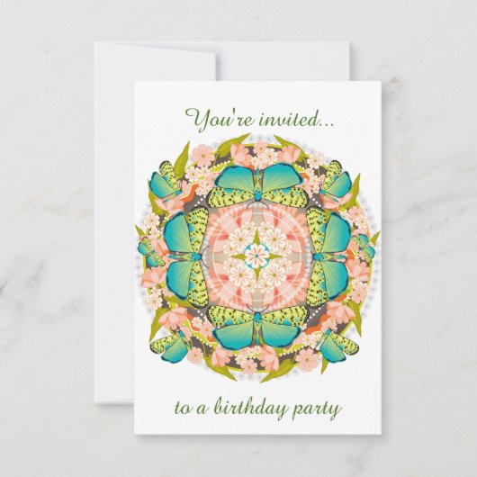 Invitation Jardin des papillons (Devant)