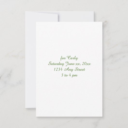 Invitation Jardin des papillons (Dos)