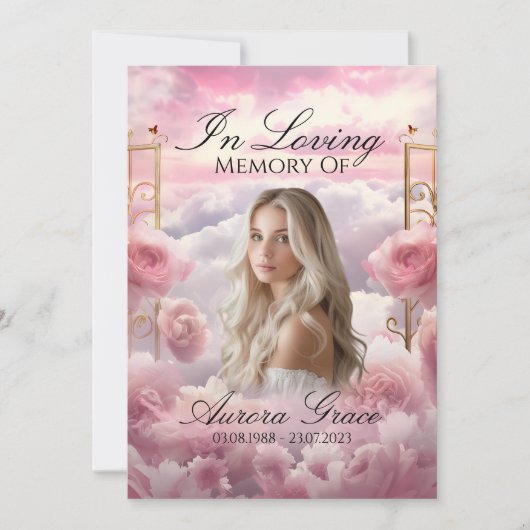 Invitation Jardin des Roses - LIA003 Memorial Card & Poem (Devant)