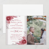 Invitation Jardin d'été Aquarelle Mariage floral (Devant / Derrière)