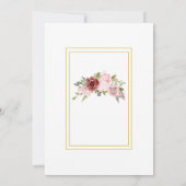 Invitation Jardin d'été Aquarelle Mariage floral (Dos)