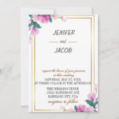 Invitation Jardin d'été Aquarelle Mariage floral (Devant)