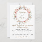 Invitation Jardin d'été Aquarelle Mariage floral (Devant)