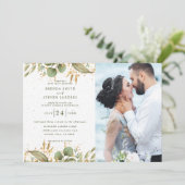 Invitation Jardin d'été Aquarelle Mariage floral (Debout devant)