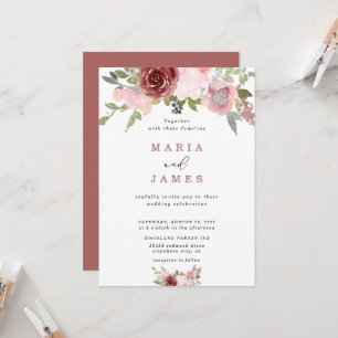Invitation Jardin d'été Aquarelle Mariage floral