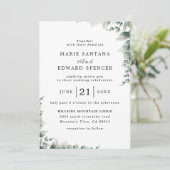 Invitation Jardin d'été Aquarelle Mariage floral (Debout devant)