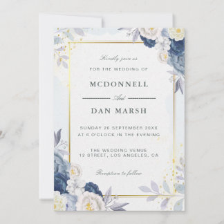 Invitation Jardin d'été Aquarelle Mariage floral