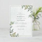 Invitation Jardin d'été Aquarelle Mariage floral (Debout devant)