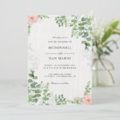 Invitation Jardin d'été Aquarelle Mariage floral (Debout devant)