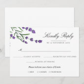 Invitation Jardin d'été Aquarelle Mariage floral (Devant / Derrière)