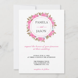 Invitation Jardin d'été Aquarelle mariage floral