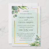 Invitation Jardin d'été Aquarelle Mariage floral (Devant)