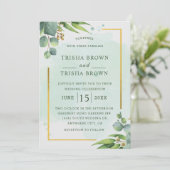 Invitation Jardin d'été Aquarelle Mariage floral (Debout devant)