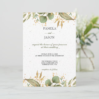 Invitation Jardin d'été Aquarelle mariage floral
