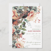 Invitation Jardin d'été bohème Fête de Baby shower Floral (Devant)