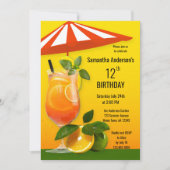 Invitation Jardin d'été coloré Anniversaire (Devant)
