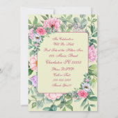 Invitation Jardin d'été fêté floral Anniversaire (Dos)