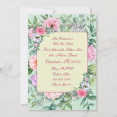 Invitation Jardin d'été fêté floral Anniversaire (Dos)