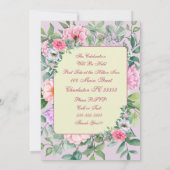 Invitation Jardin d'été fêté floral Anniversaire (Dos)