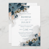 Invitation Jardin d'été Floral Mariage (Devant / Derrière)