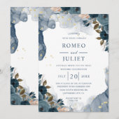 Invitation Jardin d'été Floral Mariage (Devant / Derrière)