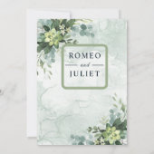 Invitation Jardin d'été Floral Mariage (Dos)