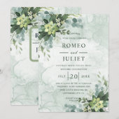 Invitation Jardin d'été Floral Mariage (Devant / Derrière)