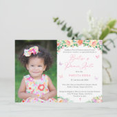 Invitation Jardin d'été Latina Bautizo 1er Anniversaire Baptê (Debout devant)