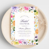 Invitation Jardin d'été pâle Fête des mariées florale