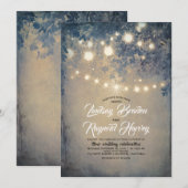 Invitation Jardin d'été | Rustic Country Woodland Mariage (Devant / Derrière)