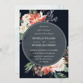 Invitation Jardin d'hiver | Mariage floral (Devant / Derrière)