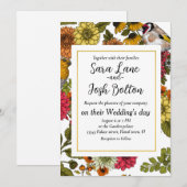 Invitation Jardin d'oiseaux et de fleurs 1 (Devant / Derrière)