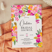 Invitation Jardin douche nuptiale fleurie vive