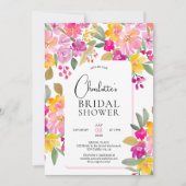 Invitation Jardin douche nuptiale fleurie vive (Devant)