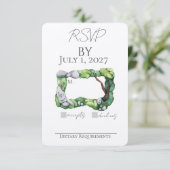 Invitation Jardin doux RSVP (Debout devant)