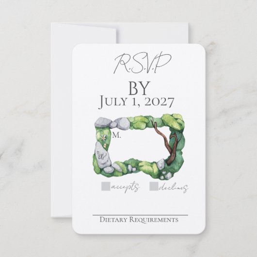 Invitation Jardin doux RSVP (Devant)