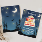 Invitation Jardin effrayant Halloween Soirée de cinéma